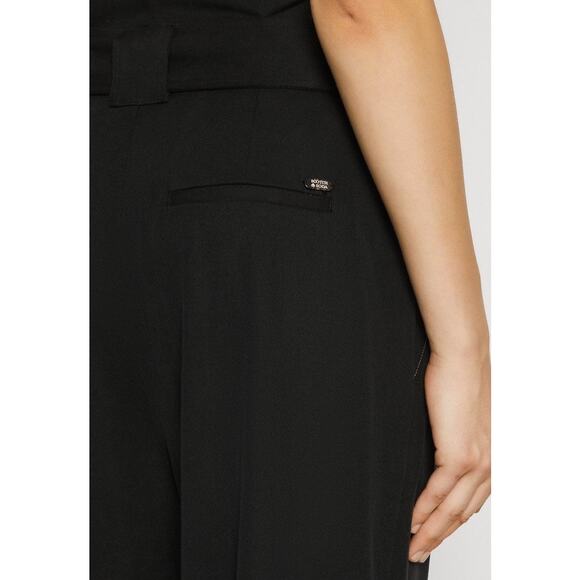 Scotch & Soda DAISY HIGH RISE STRAIGHT LEG PAPERBAG TROUSERS Size large - Picture 6 of 8